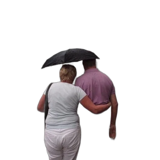 umbrella, hat, jacket, staff transparent PNG cut-out