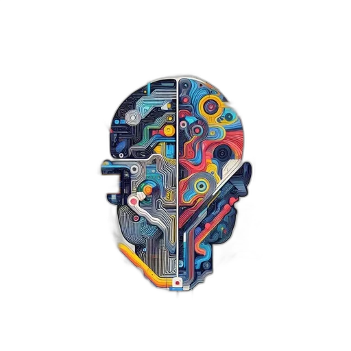mask, robot, face, pixel art transparent PNG cut-out