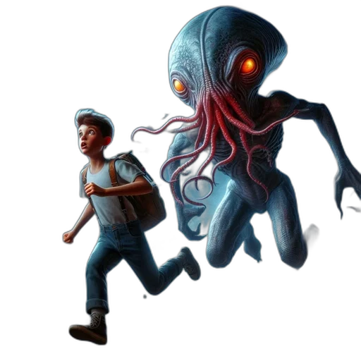 creature, concept art, pixel art, 3d render transparent PNG cut-out