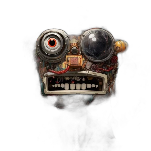 robot, mask, face, creature transparent PNG cut-out