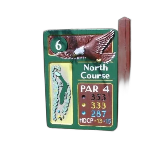 sign, north, course, golf transparent PNG cut-out