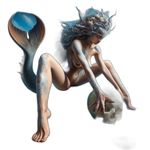creature, dragon, hair, fantasy art transparent PNG cut-out