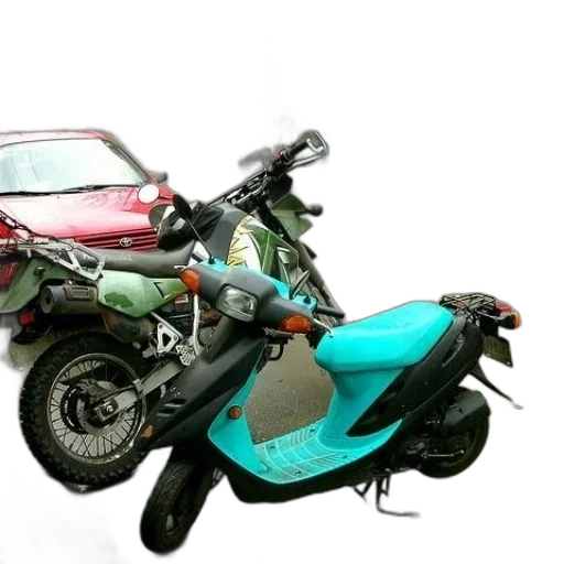 car, 3d render, teal, scooter transparent PNG cut-out