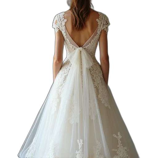 dress, person, wedding, made transparent PNG cut-out