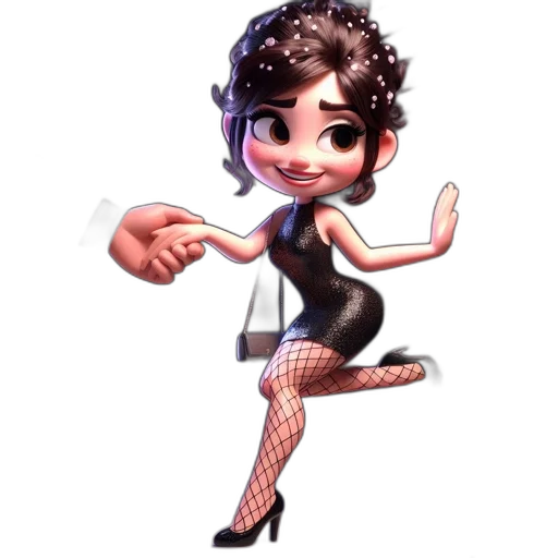 dress, cartoon, concept art, 3d render transparent PNG cut-out