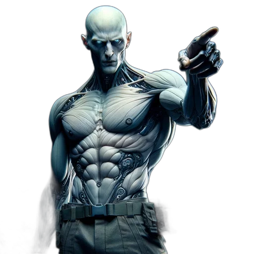 comic book art, concept art, cyberpunk, fantasy art transparent PNG cut-out