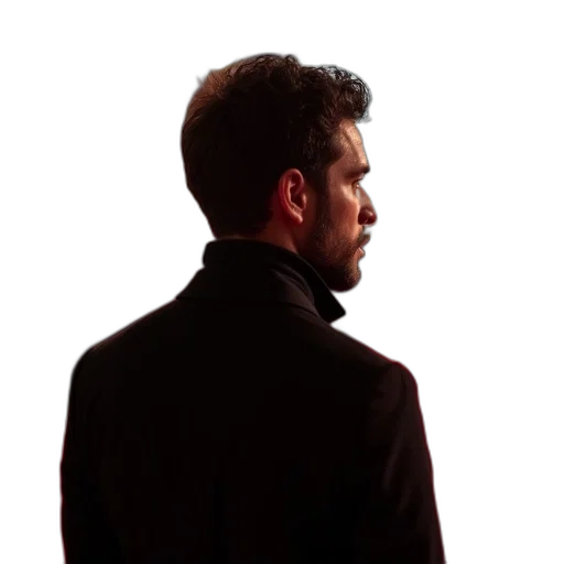 jacket, staff, face, hair transparent PNG cut-out
