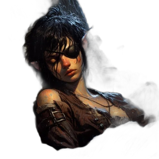 face, comic book art, fantasy art, concept art transparent PNG cut-out