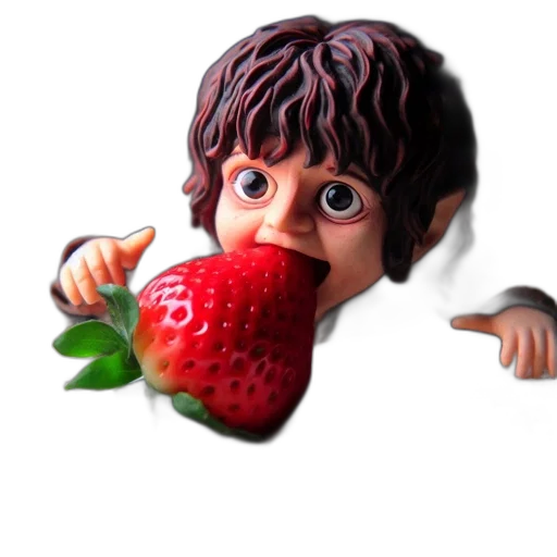 food, creature, face, 3d render transparent PNG cut-out