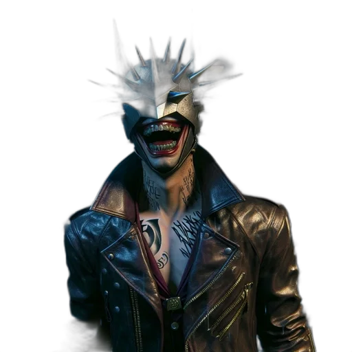 mask, jacket, creature, face transparent PNG cut-out