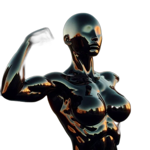 robot, jewelry, dress, 3d render transparent PNG cut-out