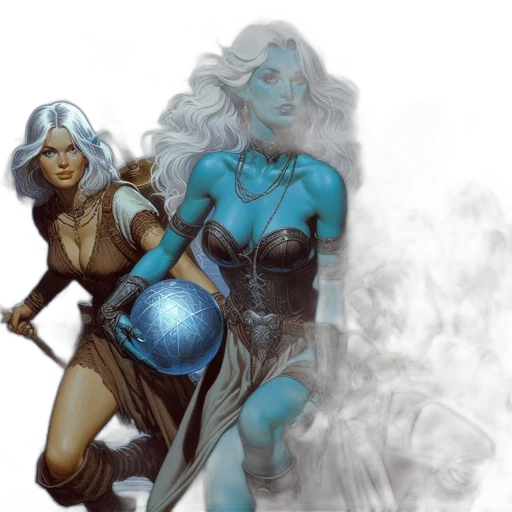 fantasy art, comic book art, concept art, watercolor transparent PNG cut-out