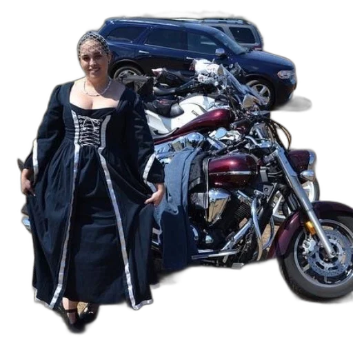 dress, jacket, car, staff transparent PNG cut-out