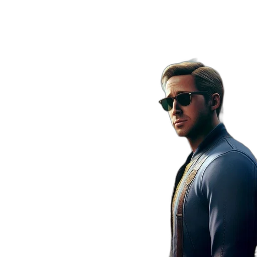jacket, face, staff, hair transparent PNG cut-out