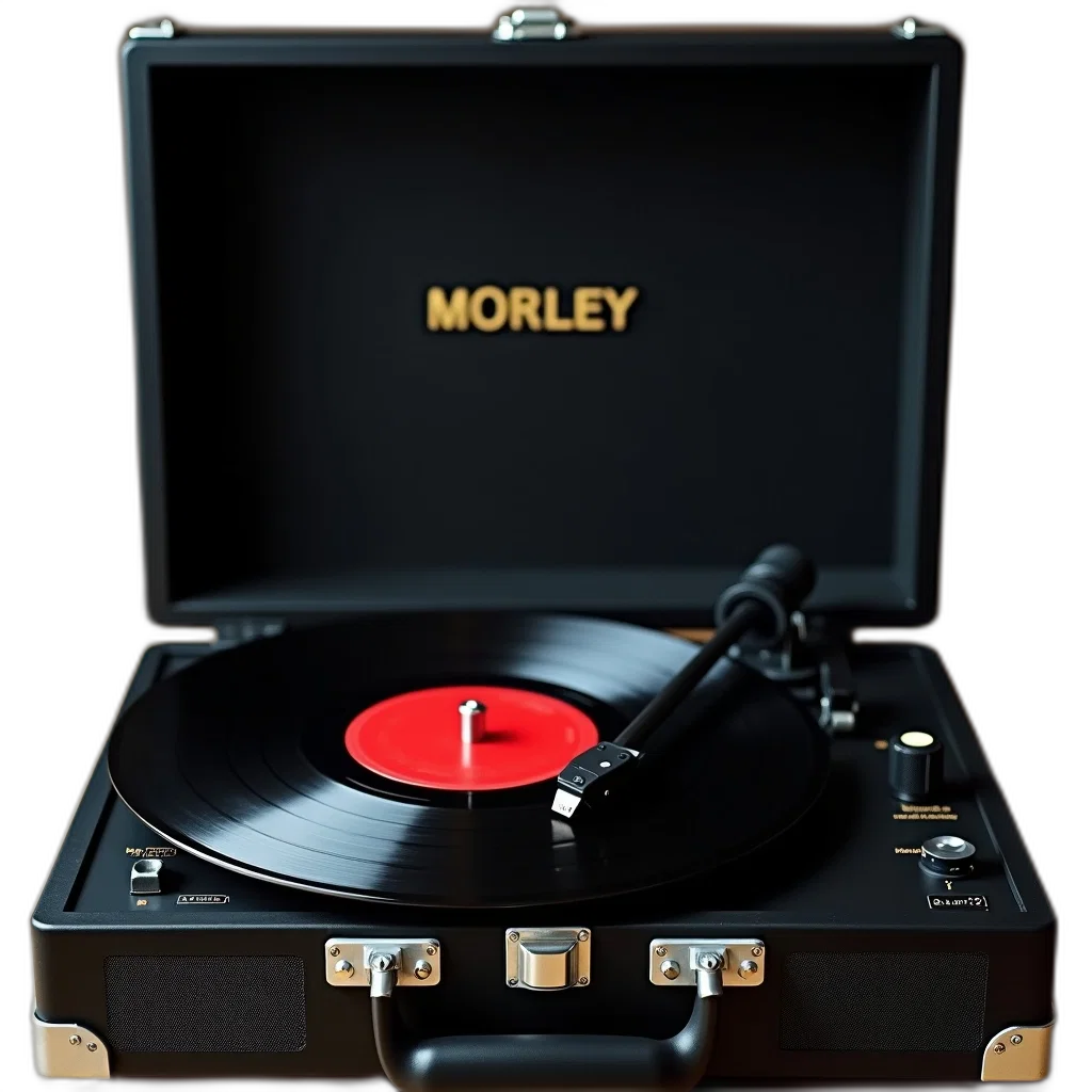 black, vintage, record, player transparent PNG cut-out