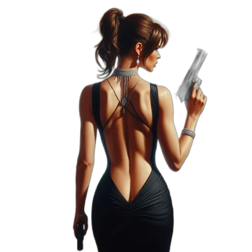 dress, weapon, staff, jewelry transparent PNG cut-out