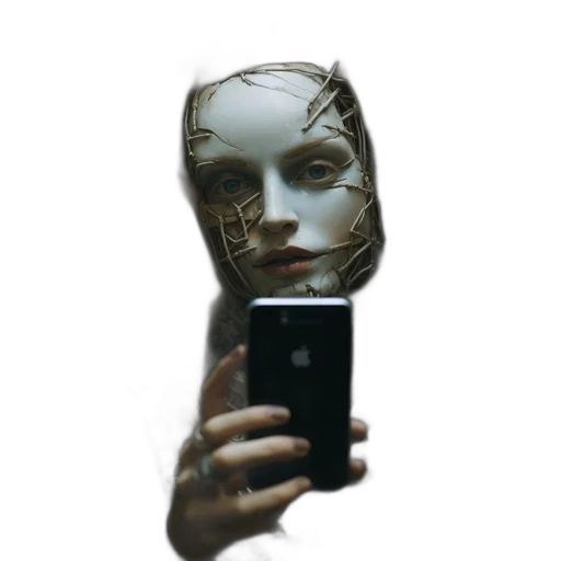 mask, robot, face, creature transparent PNG cut-out