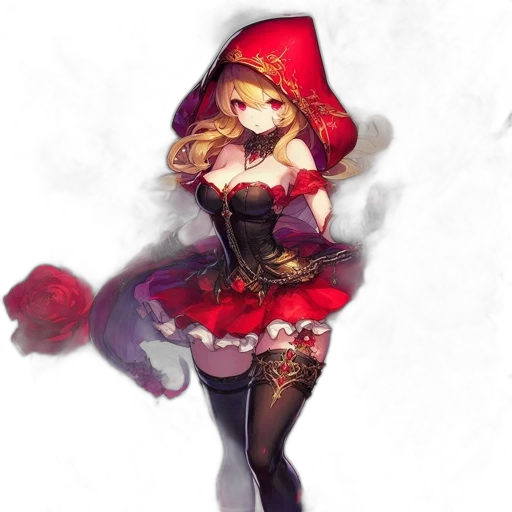 dress, staff, hat, weapon transparent PNG cut-out