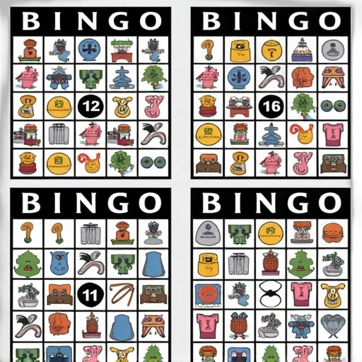 set, four, identical, bingo transparent PNG cut-out
