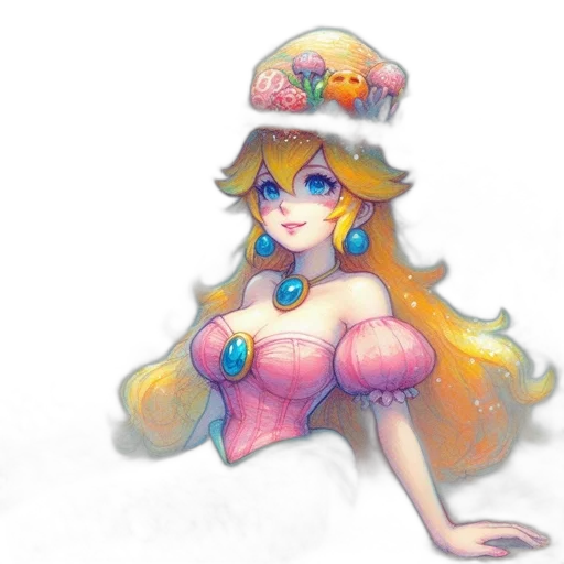 dress, crown, hat, staff transparent PNG cut-out