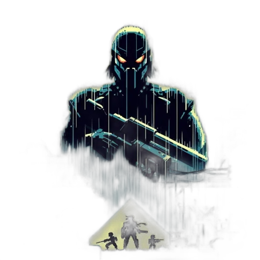 robot, mask, jacket, creature transparent PNG cut-out