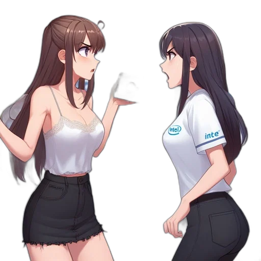 dress, staff, weapon, anime transparent PNG cut-out