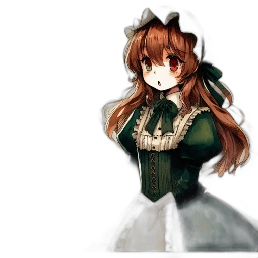 dress, crown, staff, robot transparent PNG cut-out