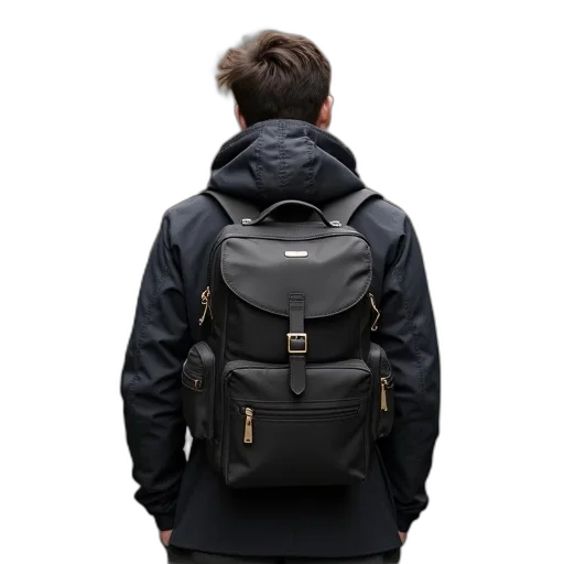 jacket, 3d render, dark, flap transparent PNG cut-out