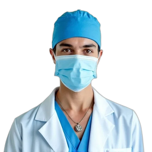 staff, mask, face, photorealistic transparent PNG cut-out