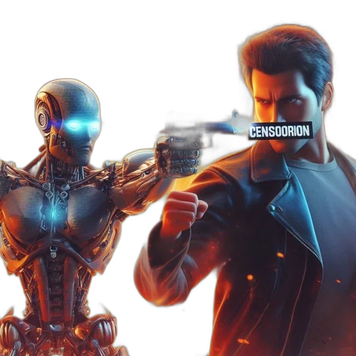 robot, cyberpunk, concept art, 3d render transparent PNG cut-out