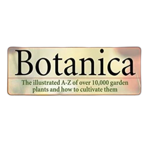 botanica, illustrated, a-z, over transparent PNG cut-out