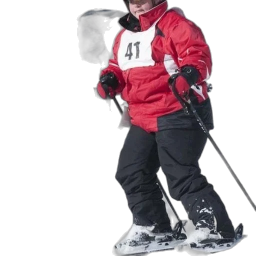 jacket, skier, wearing, red transparent PNG cut-out