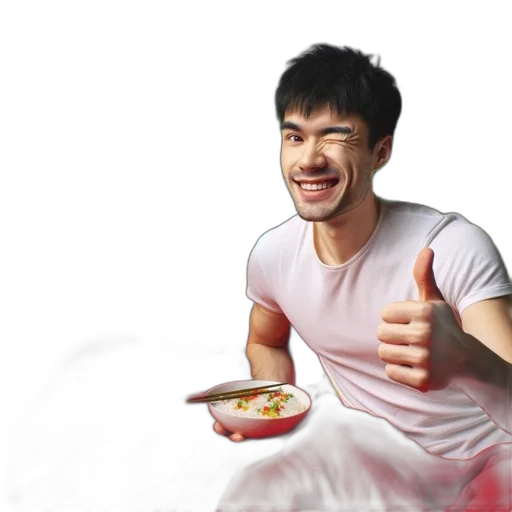 food, face, photorealistic, 3d render transparent PNG cut-out