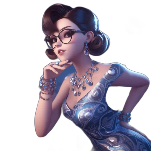 dress, jewelry, staff, concept art transparent PNG cut-out