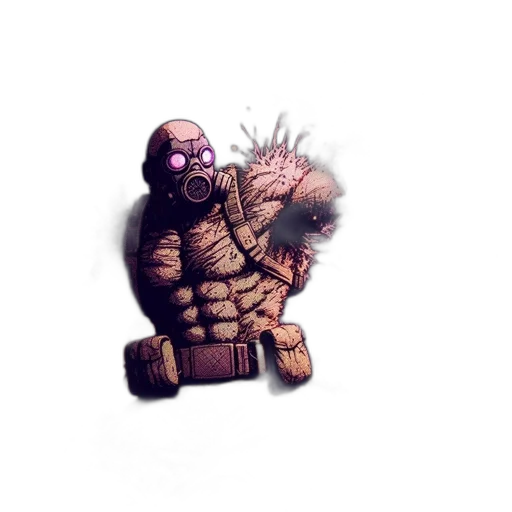 creature, jacket, weapon, animal transparent PNG cut-out