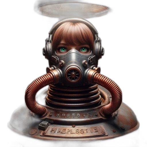 robot, mask, concept art, photorealistic transparent PNG cut-out