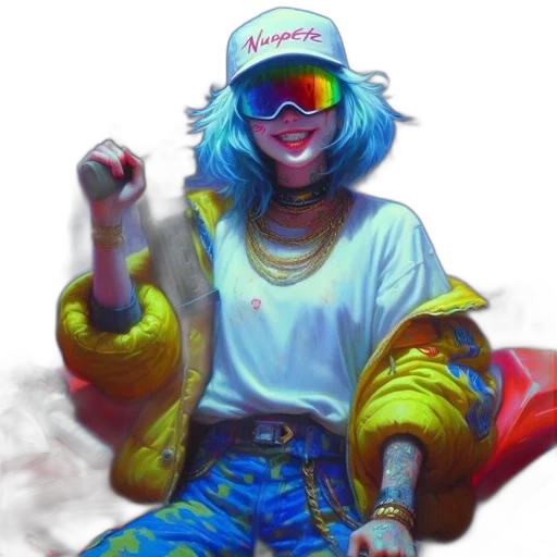 jacket, hat, robot, weapon transparent PNG cut-out