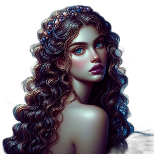 hair, crown, jewelry, dress transparent PNG cut-out
