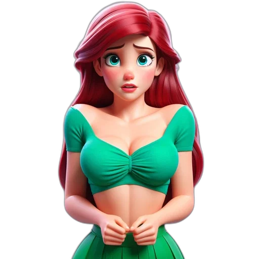 dress, jewelry, 3d render, cartoon transparent PNG cut-out