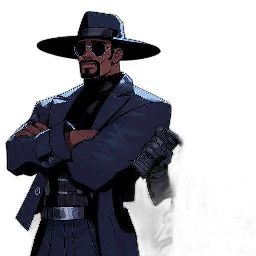 jacket, staff, hat, concept art transparent PNG cut-out