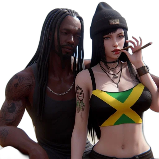 cyberpunk, concept art, fantasy art, photorealistic transparent PNG cut-out