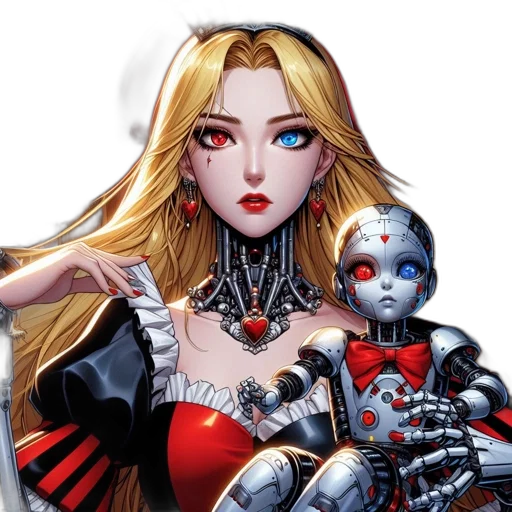 robot, comic book art, concept art, fantasy art transparent PNG cut-out