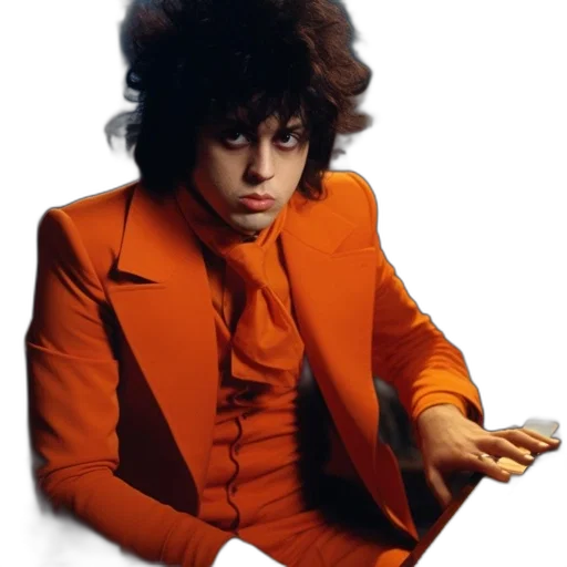jacket, hair, staff, creature transparent PNG cut-out