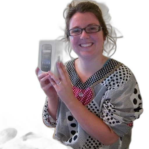 staff, dress, woman, glasses transparent PNG cut-out