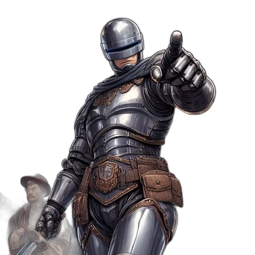 robot, weapon, sword, staff transparent PNG cut-out