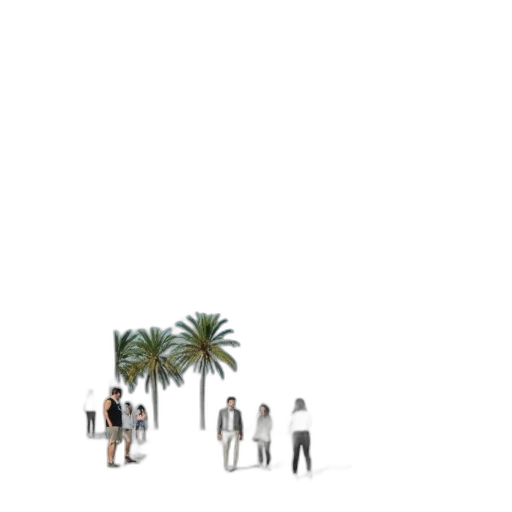 staff, umbrella, building, tree transparent PNG cut-out