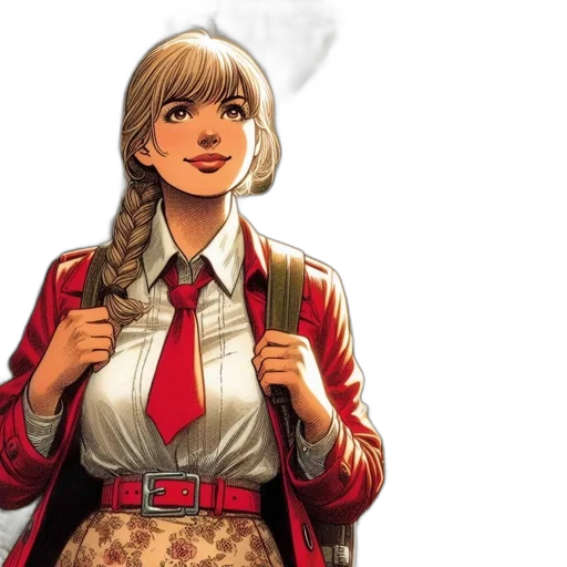 jacket, comic book art, concept art, fantasy art transparent PNG cut-out