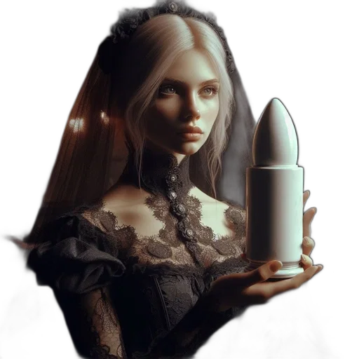 bottle, dress, weapon, staff transparent PNG cut-out