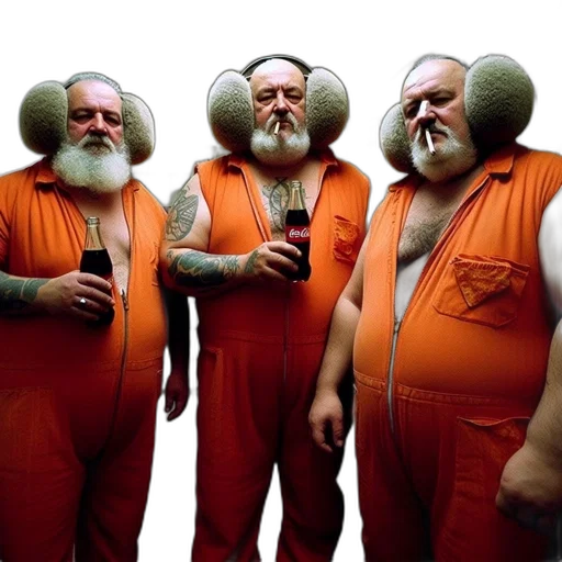 mask, staff, three, men transparent PNG cut-out