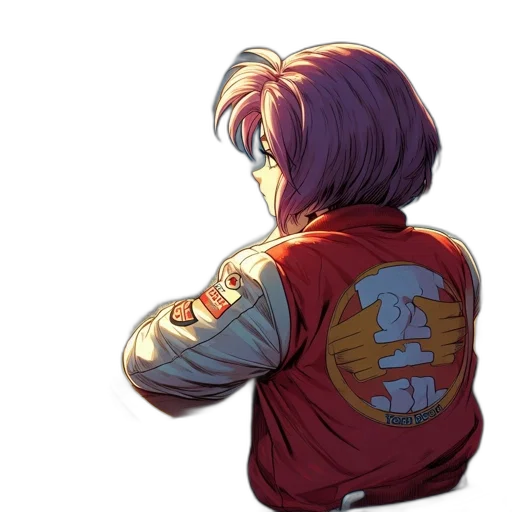 jacket, weapon, robot, staff transparent PNG cut-out